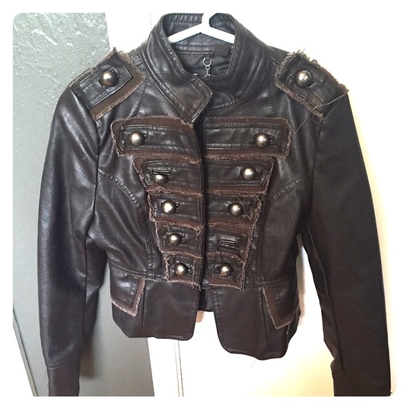 KIDS distressed faux leather jacket..CUTE!!!💖