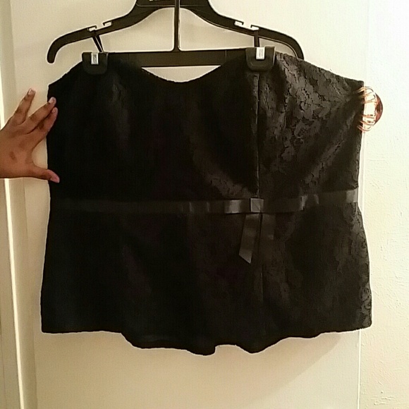 Lane Bryant lace strapless top