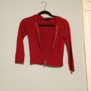 Wetseal Red Zipped Sweater Size XS