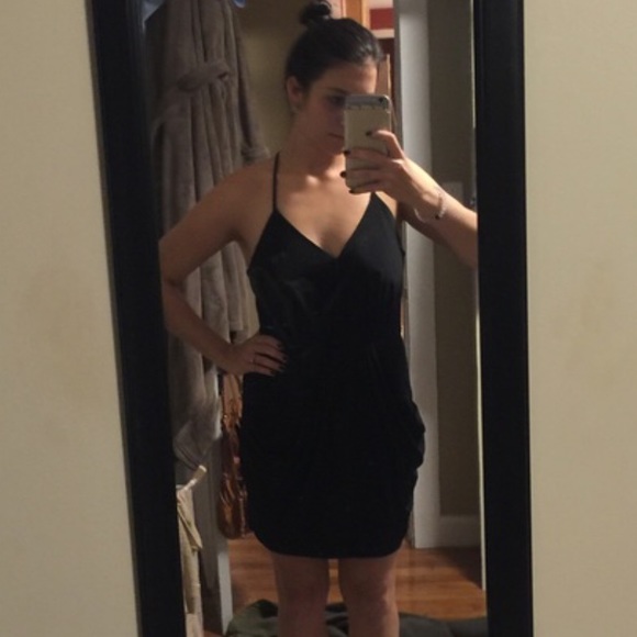 BCBG black strappy dress