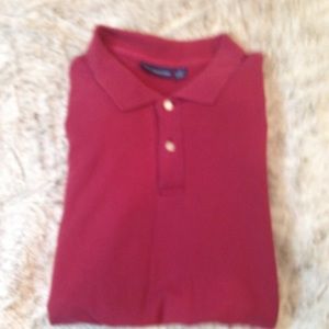 Men's pullover short sleeve button collar