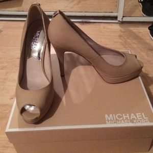 Michael Kors nude platform heels
