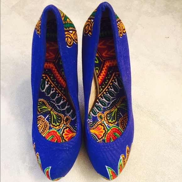 African Print Heels