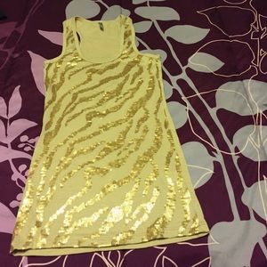 Sequin print tank top