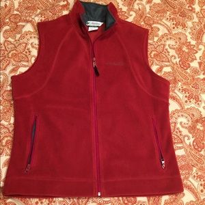 Columbia Red Fleece Vest