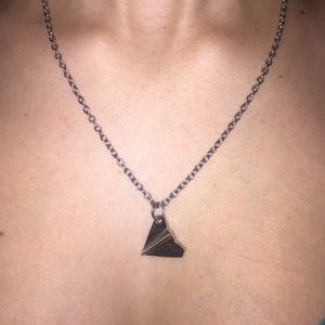 Paper airplane necklace
