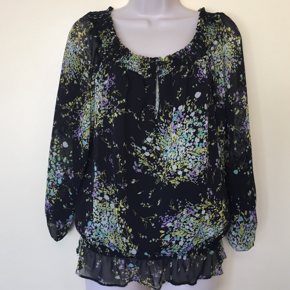 I-N-C  Peasant Blouse Size 6.