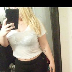White crop top