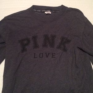 PINK grey crew sweater