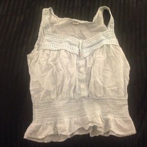 Boho light blue sleeveless top