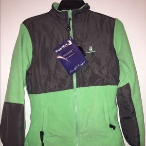 Flece mint green zip up jacket
