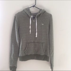PINK lightweight Green zip sweatshirt. ‼SOLD‼️