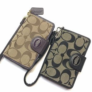 TWO Coach (authentic) iPhone 5 wristlets
