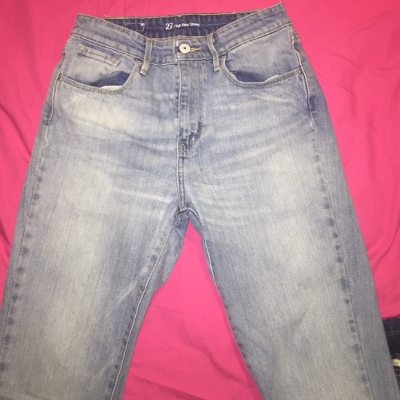 High rise skinny jeans