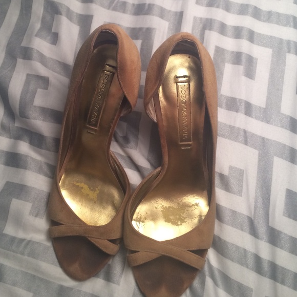 Nude suede hight heel sandal - Picture 3 of 4