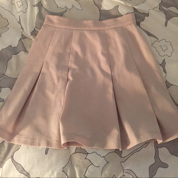 Mini khaki skirt.