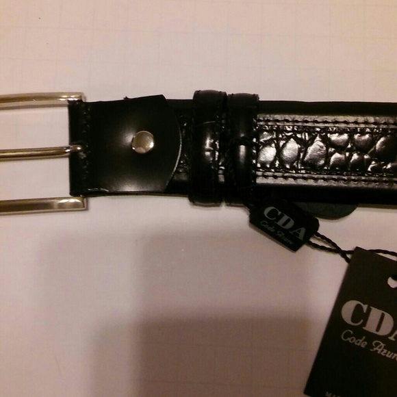 Mens alligator code azure of italy belt - Picture 2 of 4