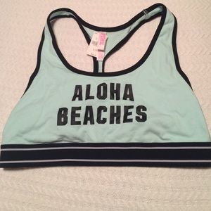 PINK aloha beaches sports bra