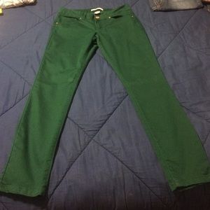 • SOLD Hunter Green Skinny Jeans • SOLD