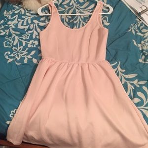Blush pink skater dress