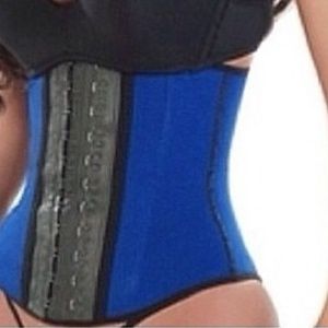 Blue latex waist trainer