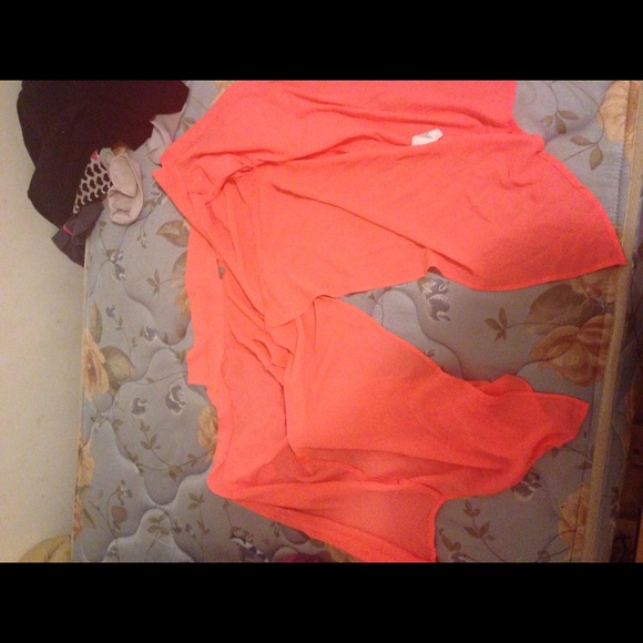 A Peach Button Down Shirt