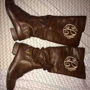 Monogrammed Cathy Jean boots
