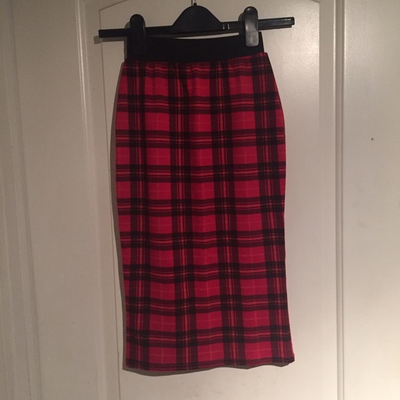 Paid midi skirt