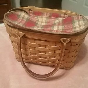 Longaberger Small Boardwalk Basket Purse