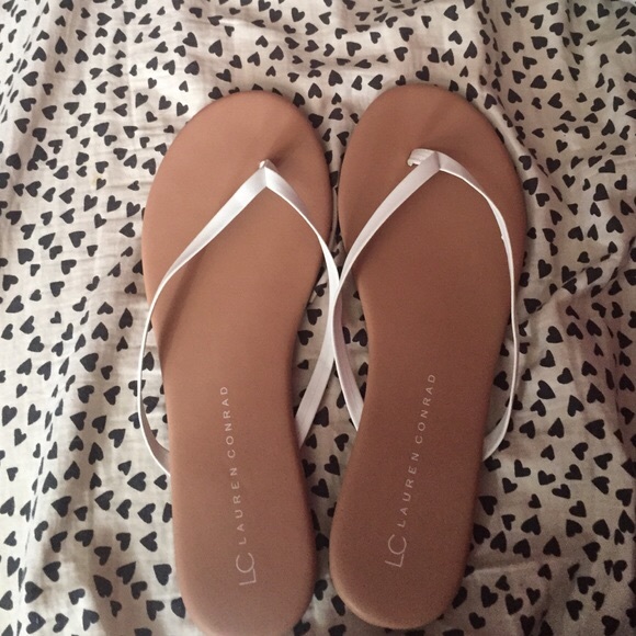 White flip flops