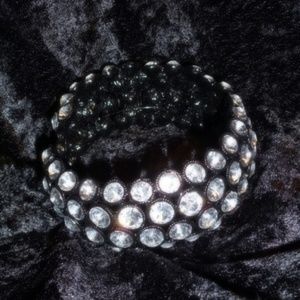 CHICO'S GLAM and BLING and BLACK Cuff Bracelet
