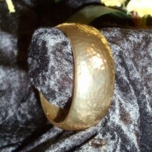 $$NEW PRICE $$ HAMMERED Gold Bangle Bracelet
