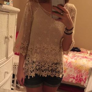 Long stitching flower shirt!