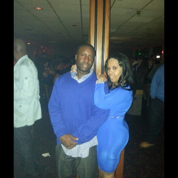 Blue bodycon dress