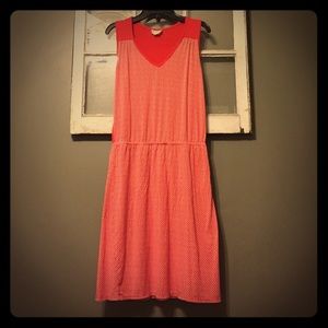 Red and white Deletta drop-waist dress!