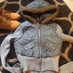 Gray Sweater Jacket Only