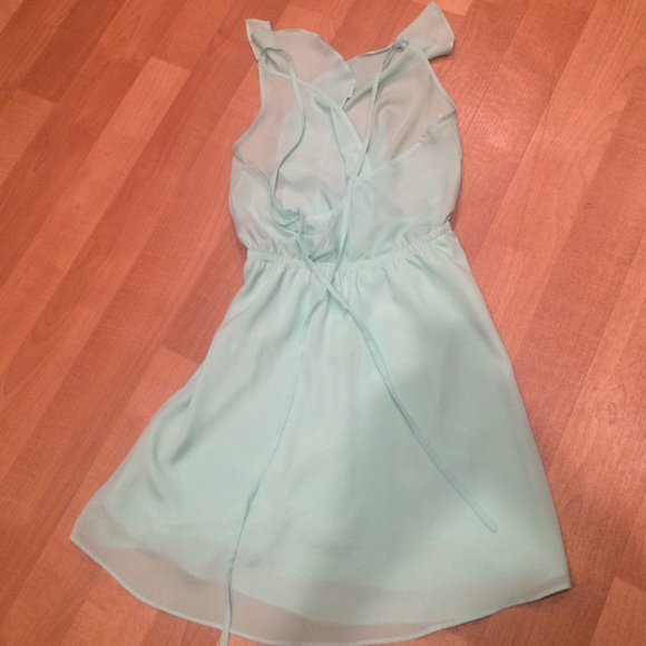 BCBG Generation Sheer Baby Blue Dress - Picture 2 of 2