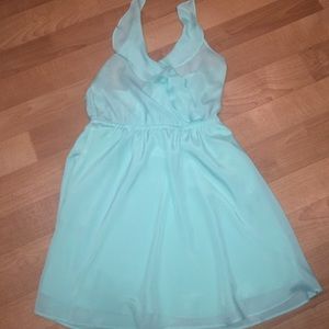 BCBG Generation Sheer Baby Blue Dress