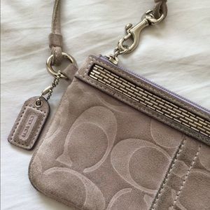 Lilac Coach Wristlet