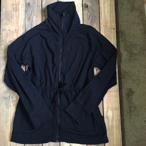 Black running jacket