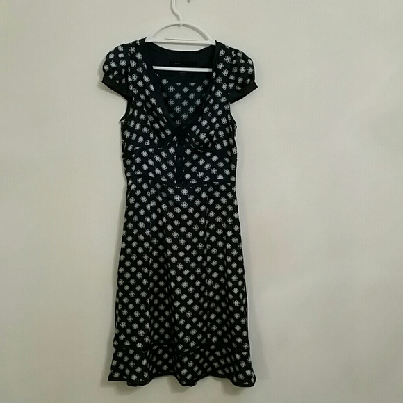 Marc Jacobs retro tea dress in teal green print