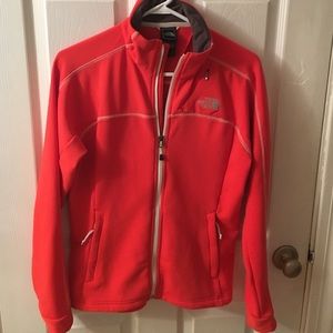 Orange North Face Zip Up