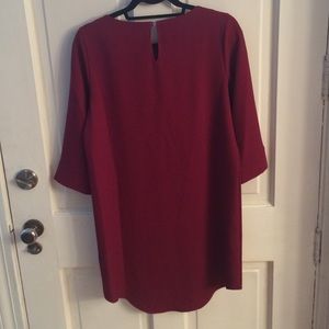 Cranberry Tunic Blouse Dress