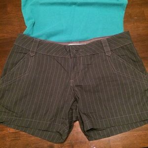 Dark grey pinstripe shorts
