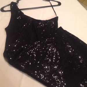 Little Black Sequins Dress