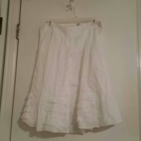 Long white skirt
