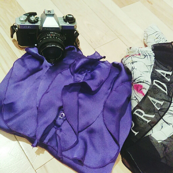 Purple Ruffle Top