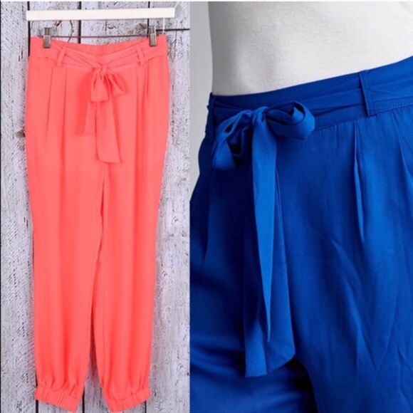 💠💠The STACEY chiffon pants - NEON CORAL - Picture 3 of 3