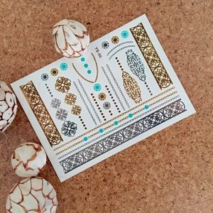 Metallic temporary tattoos