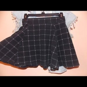 Semi Plaid Black H&M Skater Skirt